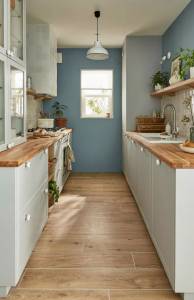 Aménagement de cuisine-couloir à paris 17 18