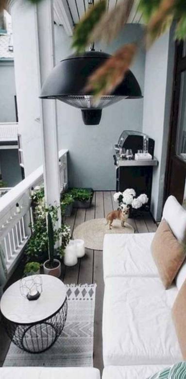 balcon + aménagement extérieur