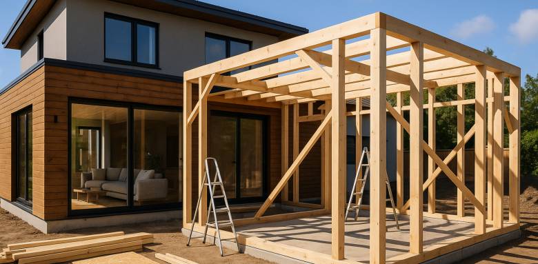Faire une extension bois à Bruz
