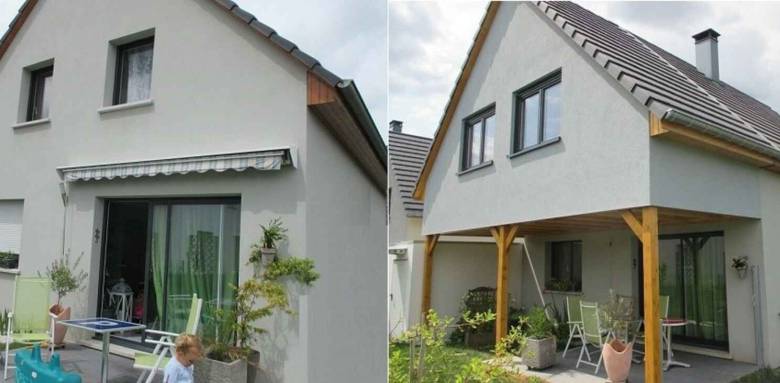 surélévation en béton sur pilotis AVANT APRES- Nantes 44