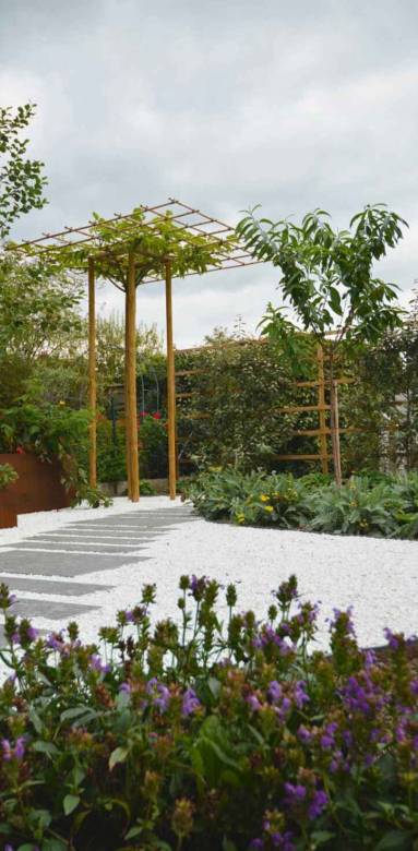 Allée de jardin et espace paysager