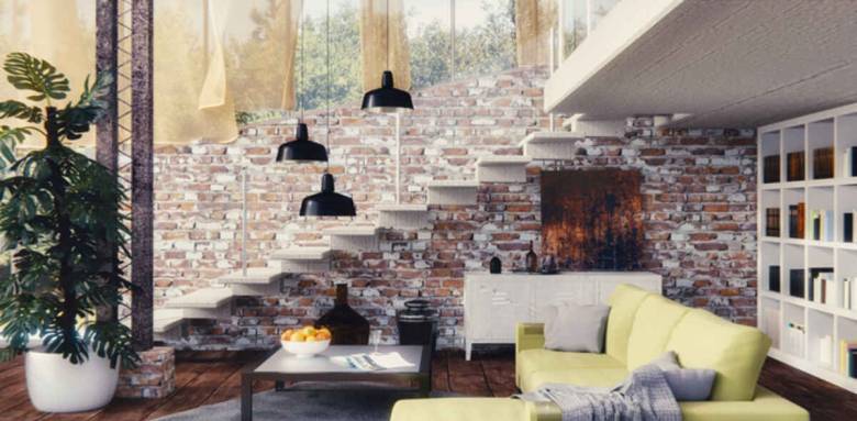 Réalisation sur mesure d'un meuble escalier sous mezzanine  avec rangements et niches intégrés 
