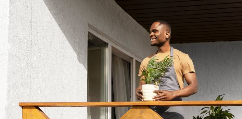 Installation d'un garde-corps de balcon en bois - Valence 26