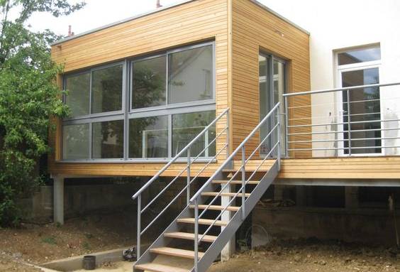Extension bois sur pilotis Haguenau