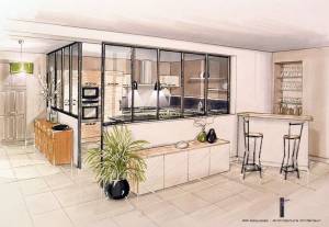 Croquis d'un projet sur Courbevoie (92)