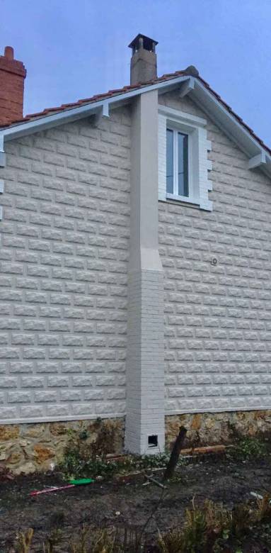Ravalement du pignon d'une maison en Région Parisienne