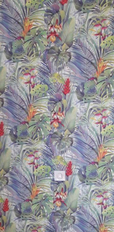 Papier peint motifs exotiques