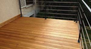 Rénovation de terrasse bois garde-corps métal
