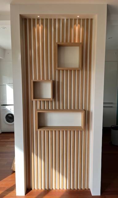 Claustra en séparation de cuisine et du salon à Nantes 44