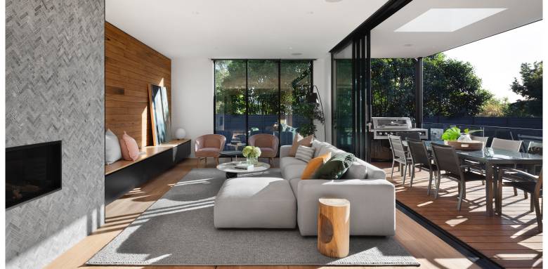 veranda amenagée en salon