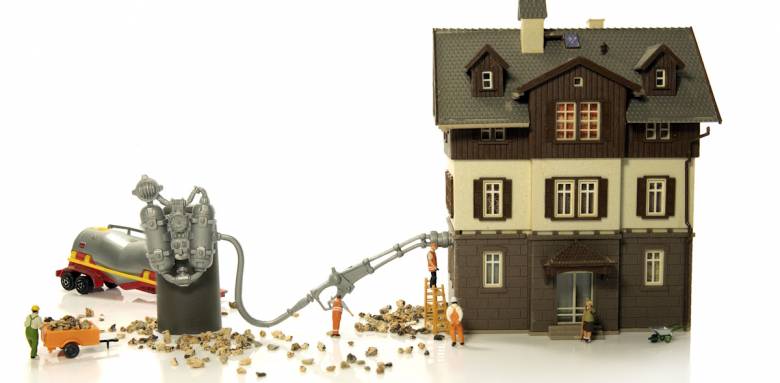 Isolation extérieure par soufflage