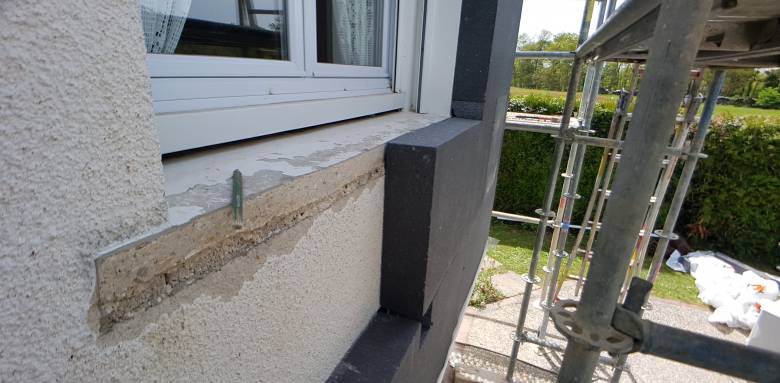 Appui de fenêtre tronçonné