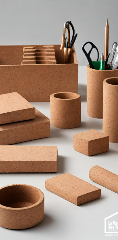 Accessoires de bureau en liège 