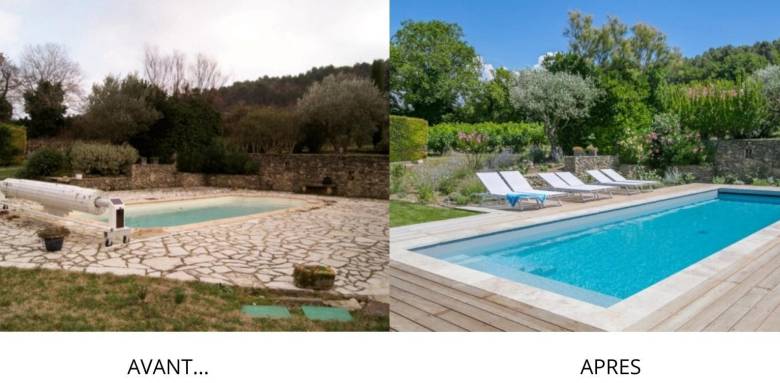 Rénovation et transformation de piscine avant-après - Rochefort 17