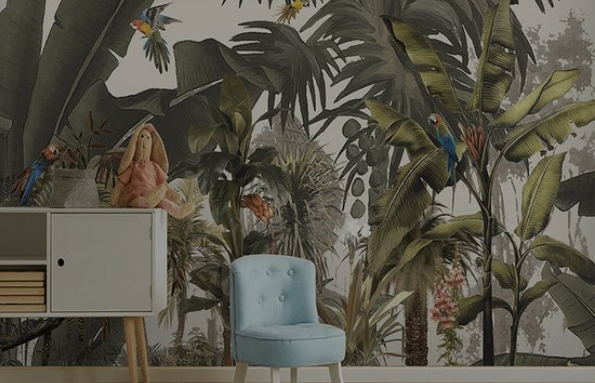 Papier peint panoramique effet exotique