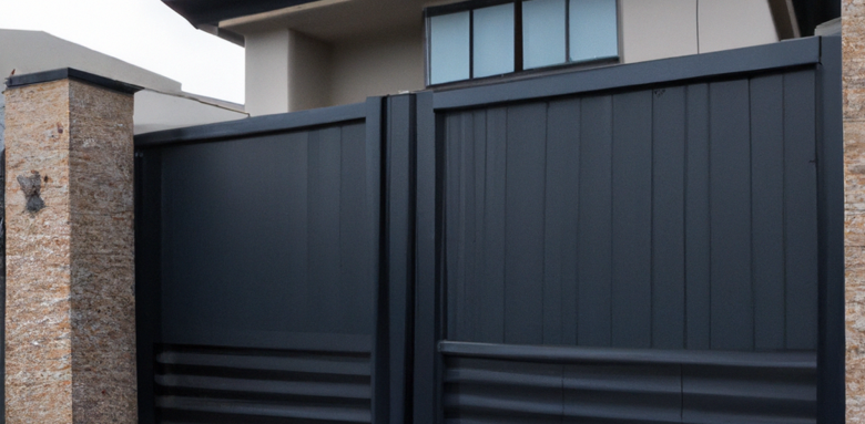 Génération 3D d'un portail devant une maison 6