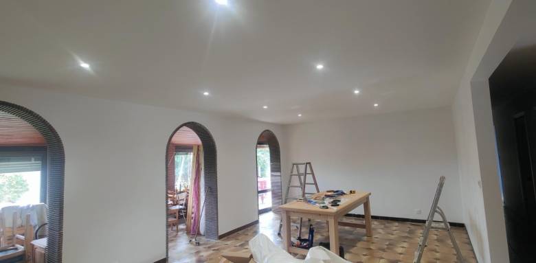 Plafond avec pose d'une toile tendue - Montauban 82