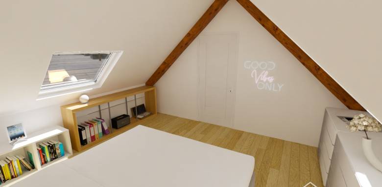 Réalisation HomeByMe d'une chambre mansardée 2