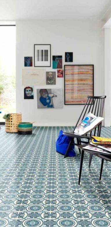 Sol en vinyle style parquet 