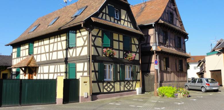 Illustration maison alsacienne