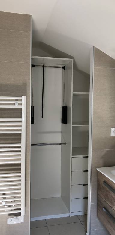 dressing intégré à la sous pente