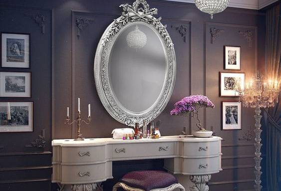 Coiffeuse de chambre ambiance boudoir