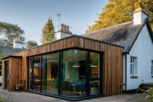 Autorisation construction d'une extension de maison en bois 