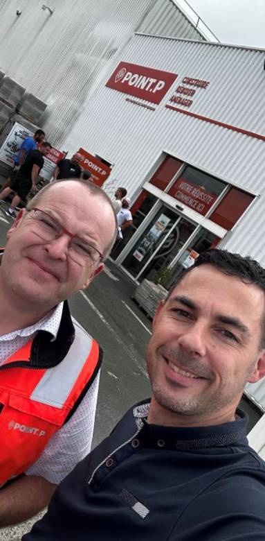 Fabrice Miossec – Responsable Point P Côtes-d’Armor, lors de la rencontre avec Julien Person