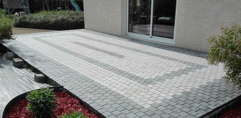 Terrasse en pavés drainants