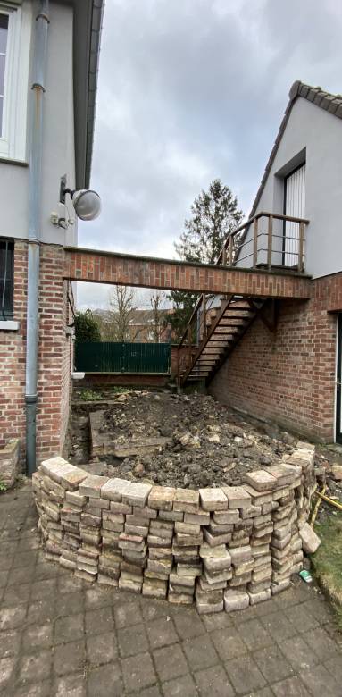 Exécution du gros oeuvre pour cet agrandissement de maison 