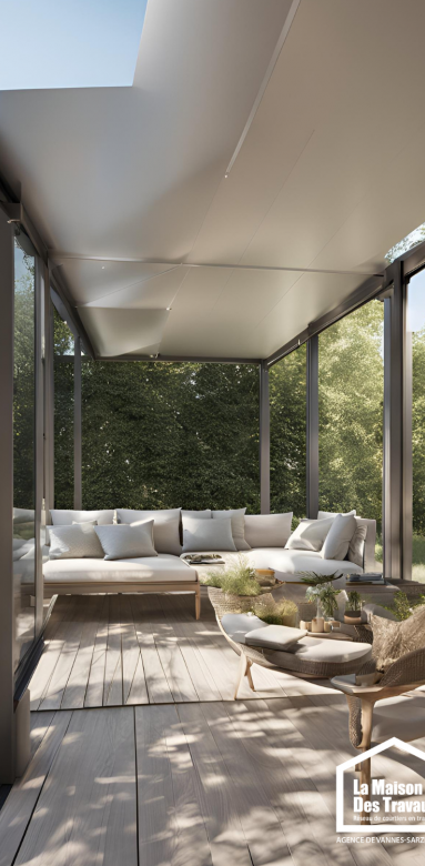 veranda retractable interieur lumineux