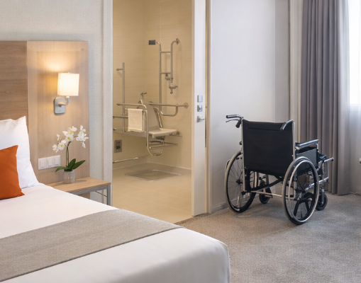 Adapter une chambre d’hôtel pour personnes à mobilité réduite