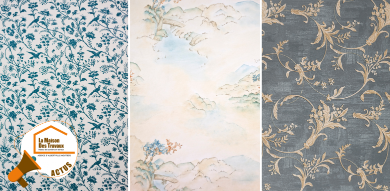  Papier peint floral, Papier peint géométrique, Papier peint tropical, Papier peint scandinave, Papier peint à rayures, Papier peint vintage