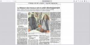 Article Ouest-France Mai 2025 - nouveau partenaire courtier à l'Agence La Maison Des Travaux Crozon