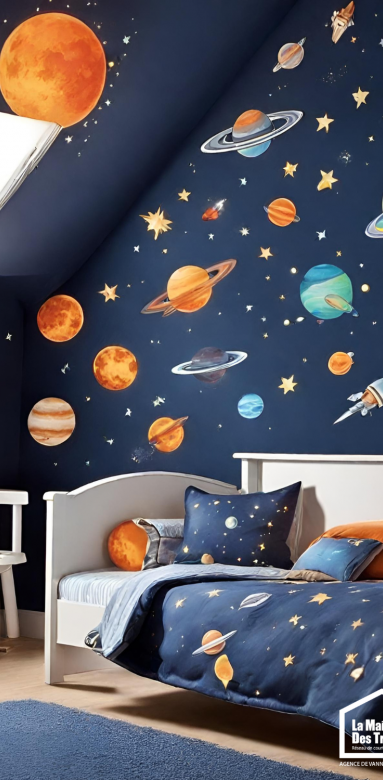 chambre enfant univers spatial