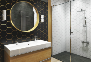 Revêtement mur et sol de salle de bain 