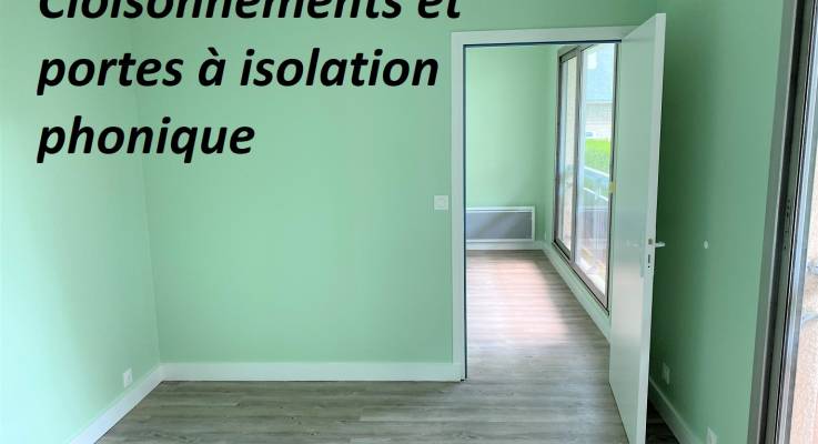 Cabinets séparés par des cloisons et portes isolantes acoustiques (Brunoy 91800)