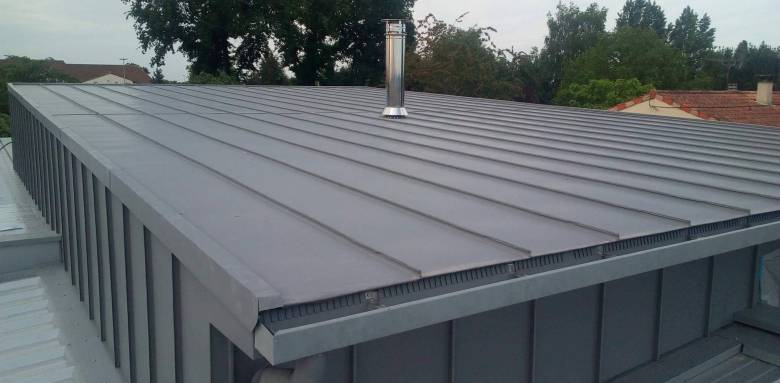 toiture zinc pour toit plat