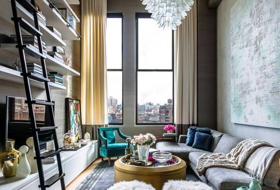 Aménager un salon en longueur nécessite quelques astuces simples (source Pinterest, Marie-Claire Maison)