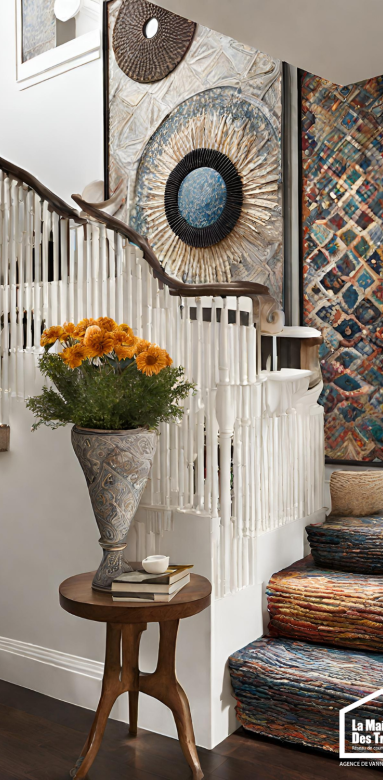 Motifs et les textures décoration escalier