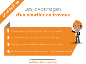 avantage courtier travaux à Vichy 03