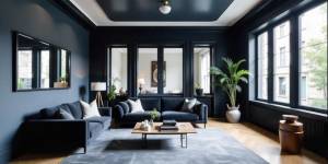 Plafond coloré salon