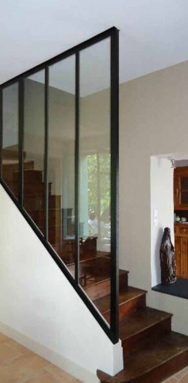 Verrière d'atelier, habillage d'escalier - Nantes 44