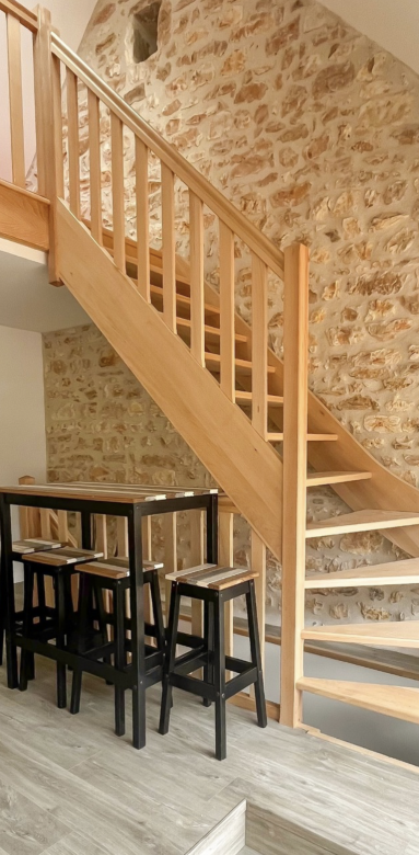 garde corps en bois pour cette mezzanine
