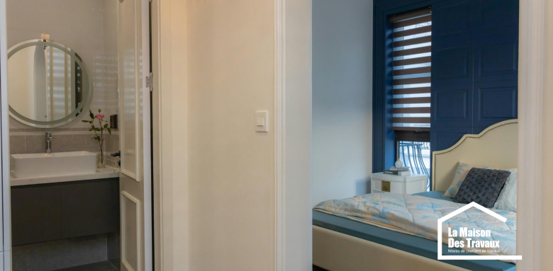 Création chambre avec salle de bain rez-de-chaussée Angers