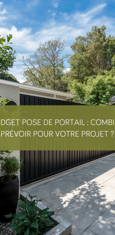 Portail aluminium anthracite maison bretonne Vannes
