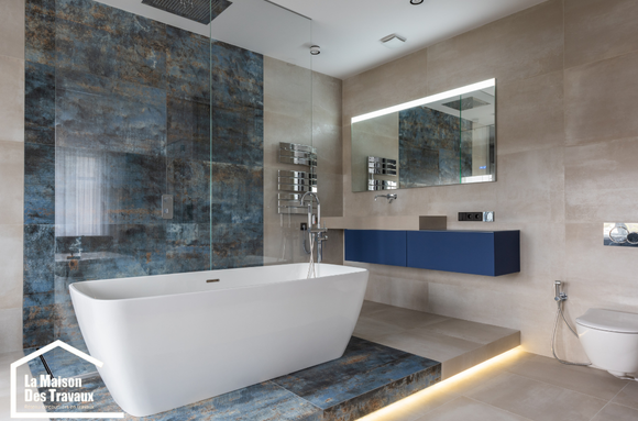 Douche à l'italienne avec baignoire