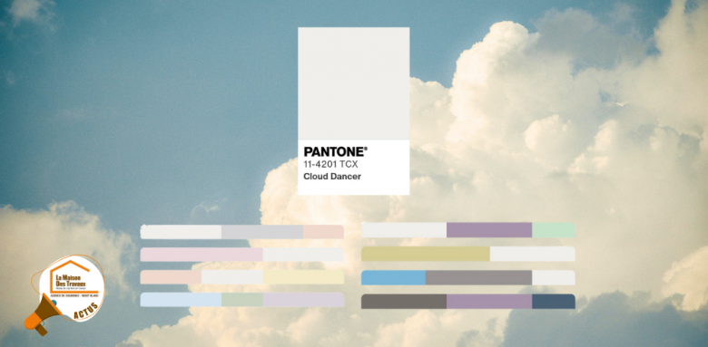  couleur Pantone 2026 Cloud Dancer, décoration intérieure Chamonix, design blanc aérien Sallanches, tendance déco Megève, aménagement intérieur Praz-sur-Arly, La Maison des Travaux Chamonix Mont-Blanc