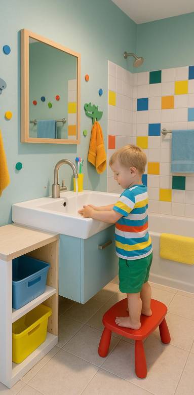 Aménagement d'une salle de bain pour enfants - Bourg-en-Bresse Ambérieu-en-Bugey Meximieux 01