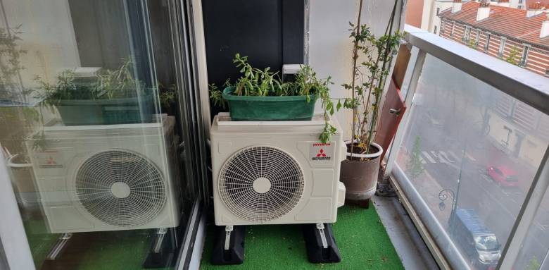 Pompe à chaleur (PAC ) appartement - balcon - 